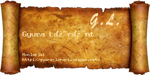 Gyura Lóránt névjegykártya