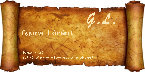 Gyura Lóránt névjegykártya