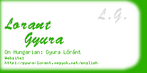 lorant gyura business card