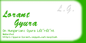 lorant gyura business card
